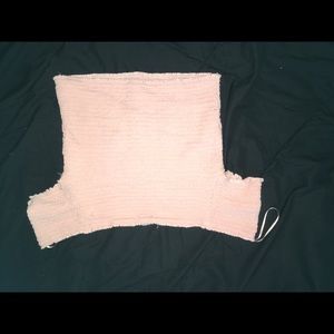 Kendall & Kylie Tops - Kendall and Kylie peach off the shoulder crop top Kendall & Kylie Tops - Kendall and Kylie peach off the shoulder crop top